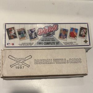 DONRUSS 1987 Baseball box and 1991 upper deck
